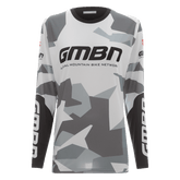 GMBN Women's Archive Camo Jersey Long Sleeve - White & Grey